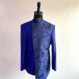 A Blue kaftan suit ensemble